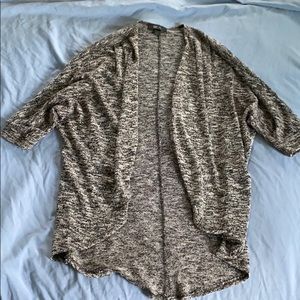 Crop sleeve gray cardigan